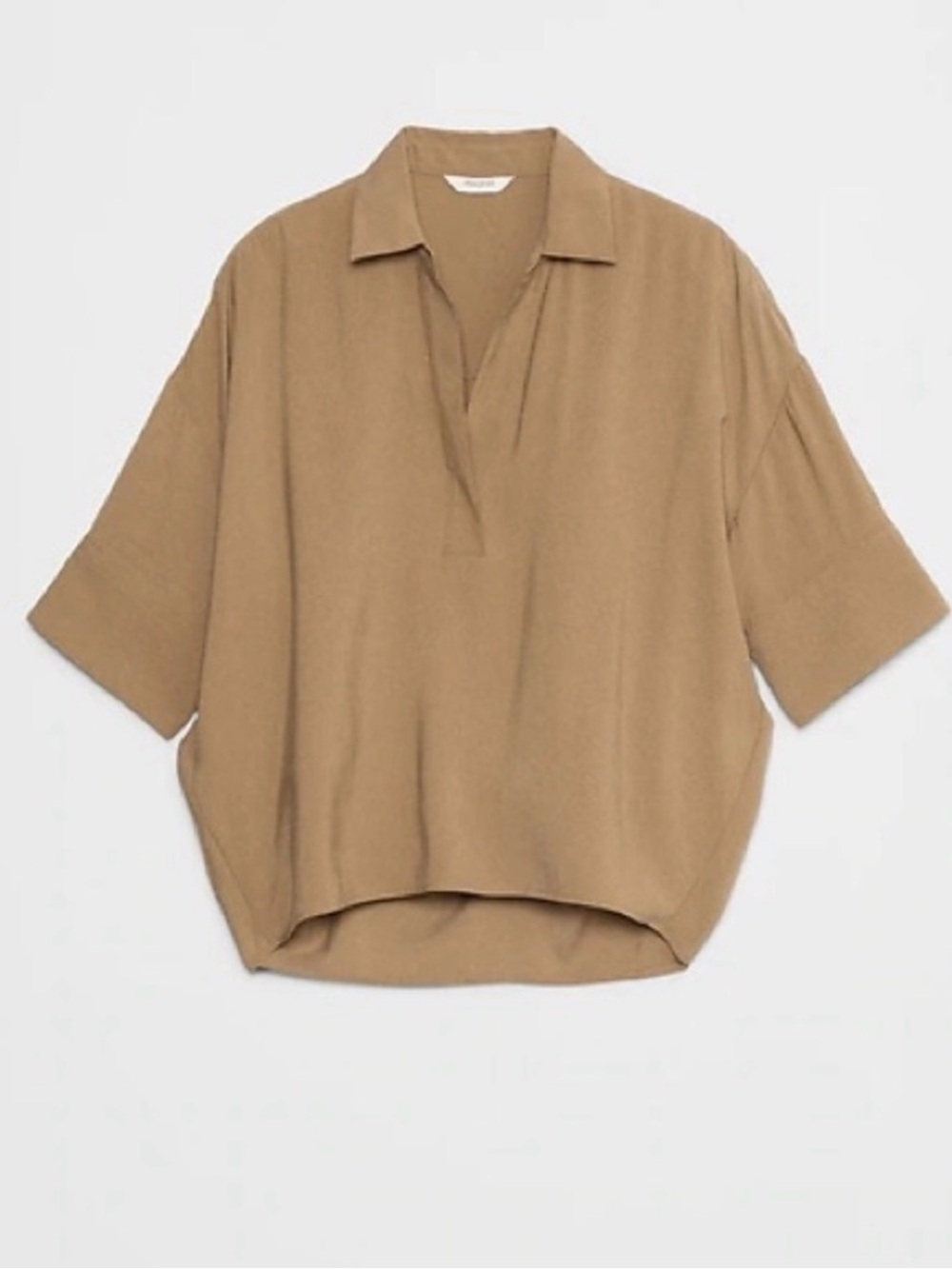 Banana Republic Olive Green V-Neck Short Sleeve Tunic - Picture 4 of 8